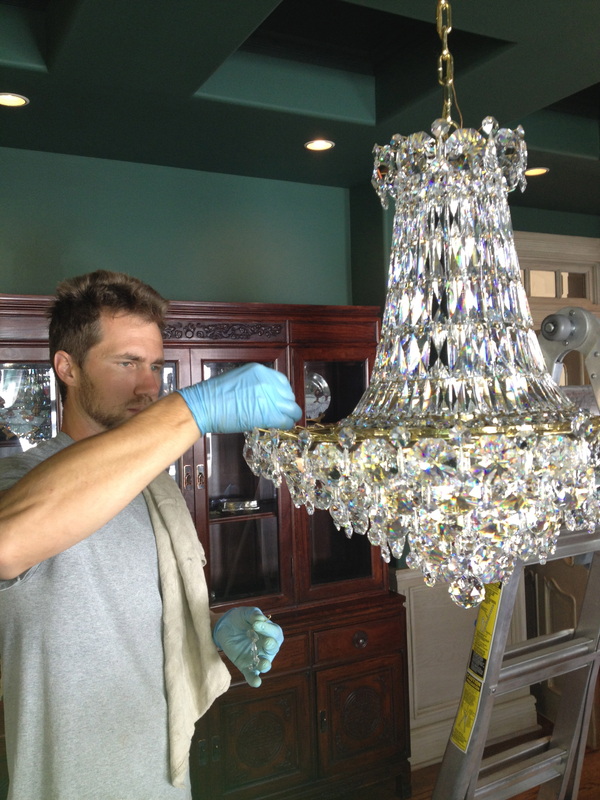 chandelier cleaning process